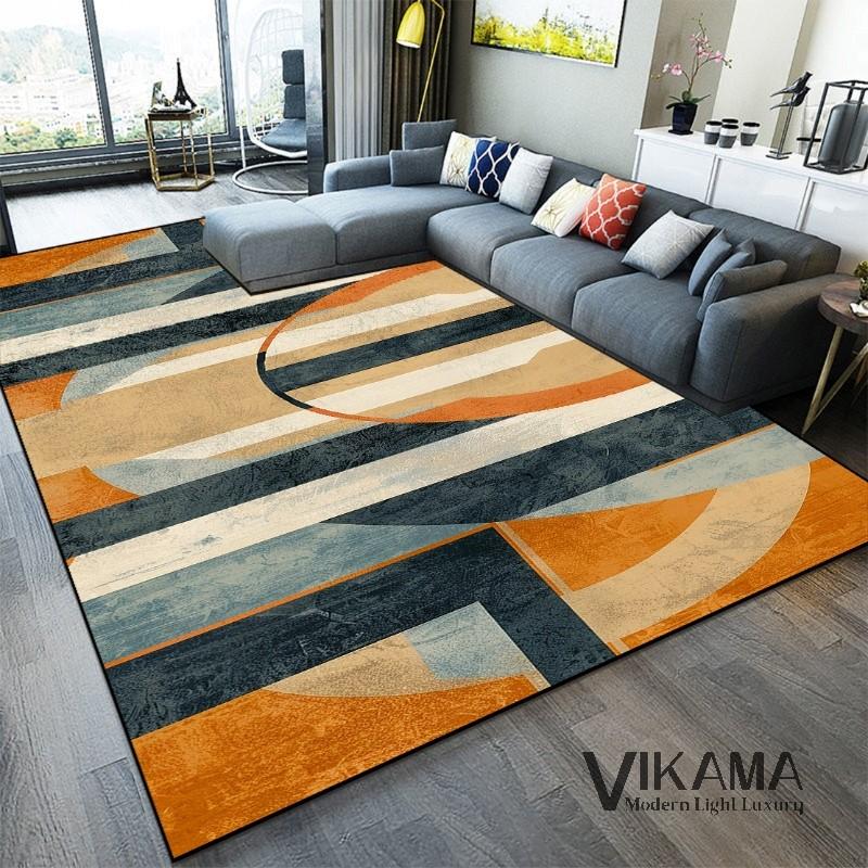 VIKAM Абстрактное искусство Легкая роскошь Ковер Гостиная Дом Спальня Зона дивана Украшение Мягкий Нескользящий Моющийся Коврик для пола 40CMX60CM