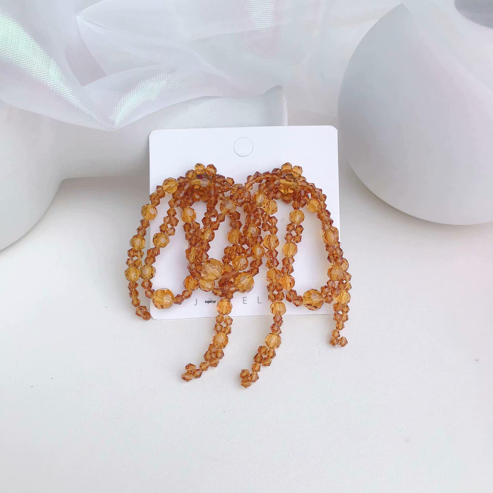 

Корейские ретро прозрачные красочные хрустальные серьги-гвоздики с бантом цвета лазури для женщин