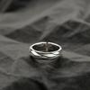 Adjustable Minimalist Mens Ring In Plated Copper With Ivy Motif Geometric Design Unisex Fashion Accessory