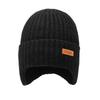 Men's Winter Warm Velvet Thick Hat Cycling Wool Hat Cold-Proof Ear Protection Knitted Hat