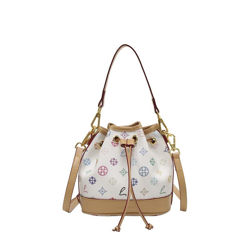 High-end nisjeveske dame ny gammel blomsterbøtte liten veske allsidig skulder messenger-veske