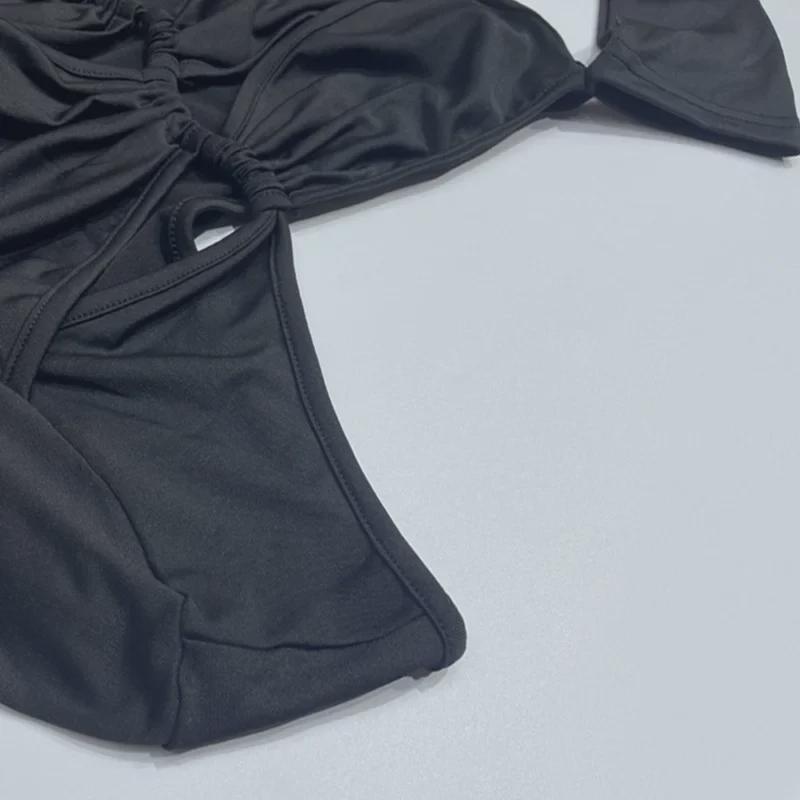 2022 Frühling Europäischer & Amerikanischer Stil Damen Sexy Slim Fit Trägerloser Aushöhlungs-Hüft-Jumpsuit