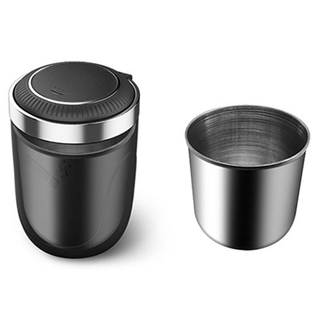 Portable Car Ashtray With Lid,LED Sealing Cigarettes Ash-Cup,Detachable Metal Car Ashtrays,Car Accessories,For Home Travel Use