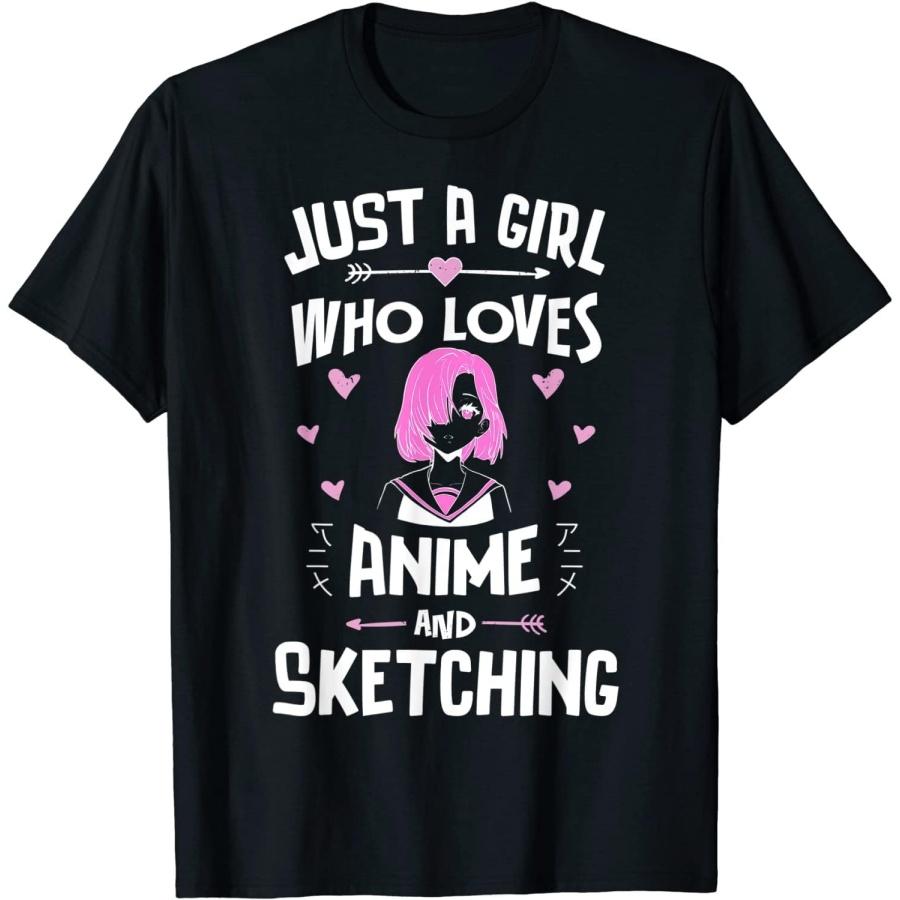 

Kiristyle Anime and Sketching, Just A Girl Who Loves Anime Unisex T-Shirt Men Women Black XXXXXL чорний