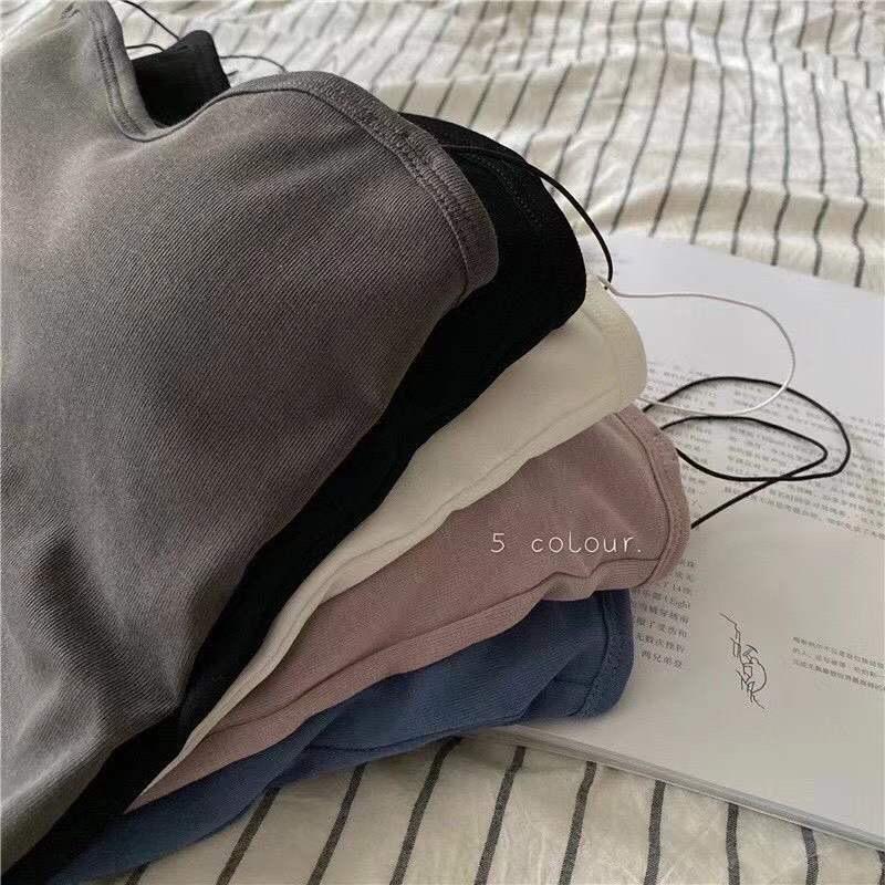 Ölgemälde Mädchen Schöner Rücken Weste Bandeau mit herausnehmbaren Polstern - Vielseitiges geripptes Camisole für Ober- oder Unterwäsche