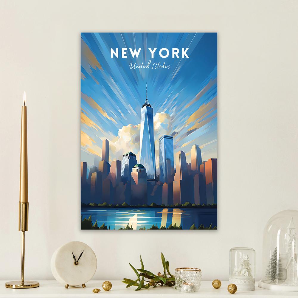 New York City travel print United States Poster Statue of Liberty Art New York print Canvas Painting Travel Poster New York Art