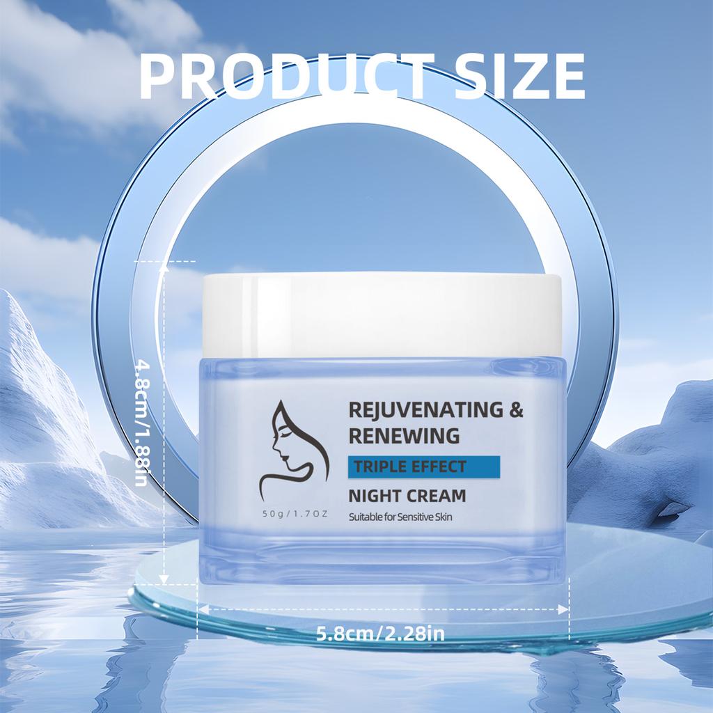 Triple Action Night Repair Cream 50g – Anti-Wrinkle Collagen Peptide Moisturizing Night Cream