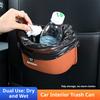 HQKI8 Car Door Storage Box Seat Hanging Trash Can Trash Can Car Interior Accessories For Skoda Octavia Superb Rapid Kodiaya Kroya