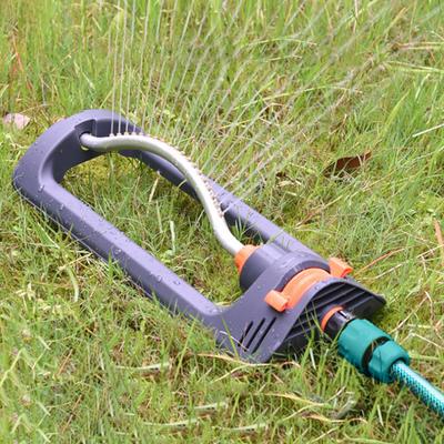 Water Sprayer 19 Hole Nozzles Swing Irrigation Sprinkler Rustproof with 1/2in Connector for Large Area Coverage Yard Garden Lawn