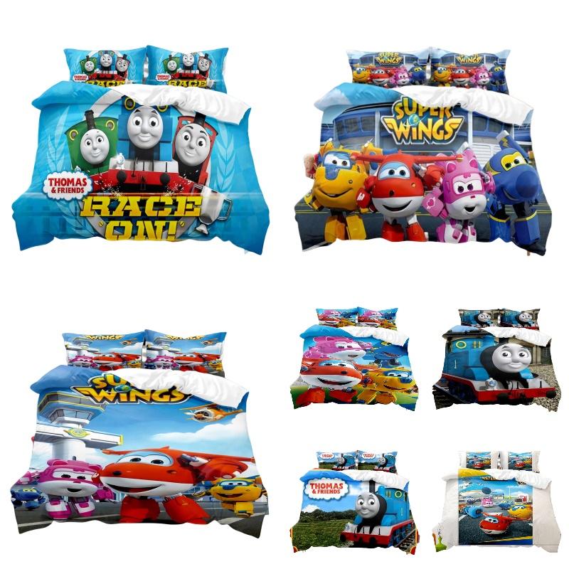 High-quality Thomas Cartoon Digital Print Bedding Set Flower Pattern Suitable For 1.8m Bed