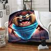 1pc Blanket Taz Mania Print Design, Lightweight Blanket for Sofa, Bed- Soft &Warm, Gift for All Seasons like Christmas, Halloween