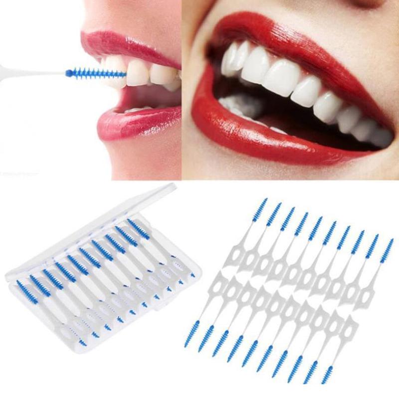 30/40/50/150pcs Push-Pull Interdental Brush Gum Interdental Tooth Brush Orthodontic Wire Brush Toothbrush Oral Care Toothpick