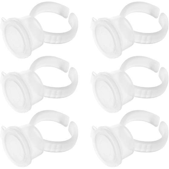 

100 Pieces Ink Ring Eyelash Extend Pigment Ink Holder Container Cup with Lid Kit