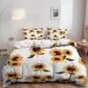 Sunflower Duvet Cover Set Sea Turtle Comforter Cover Set Kids Soft Polyester Quilt Covers With 2 Pillow Cases Floral Bedding