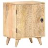 Day and Night - Day and Night Carved Bedside Table Made of Solid Mango Wood 40x30x50 Cm