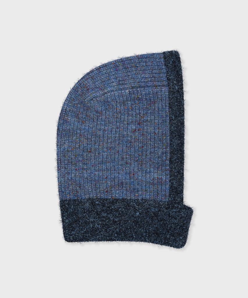 FALLETT Knit Button Balaclava Blue