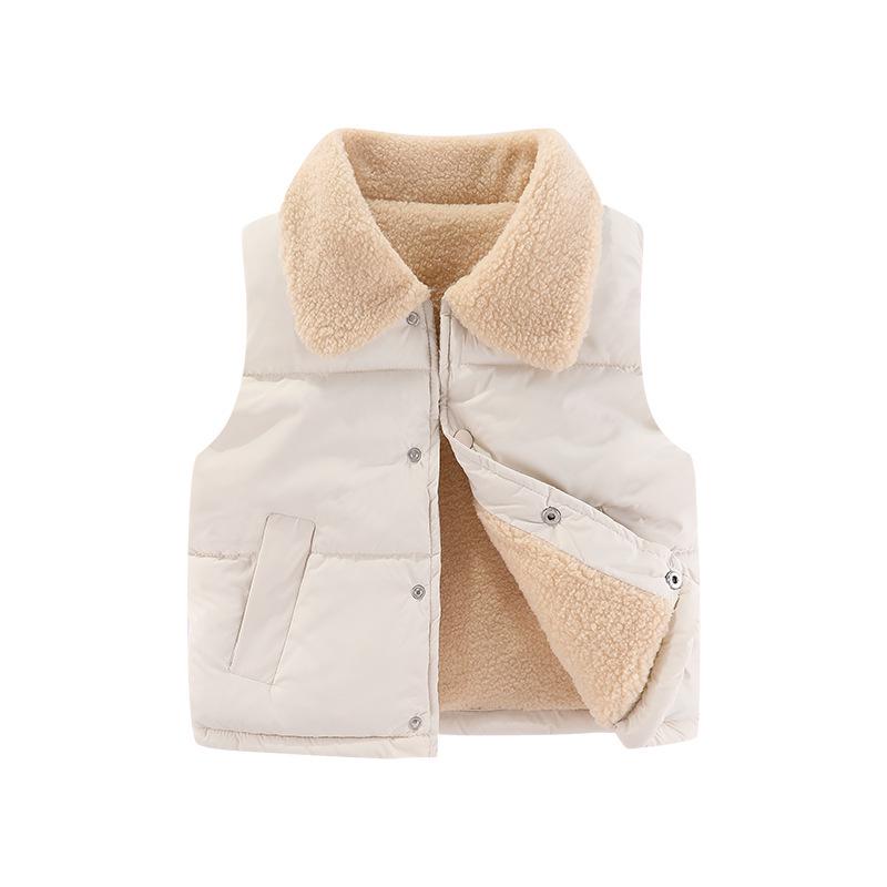 2026 Unisex Baby Cotton Vest with Lambswool - Velvet Thickened Outerwear
