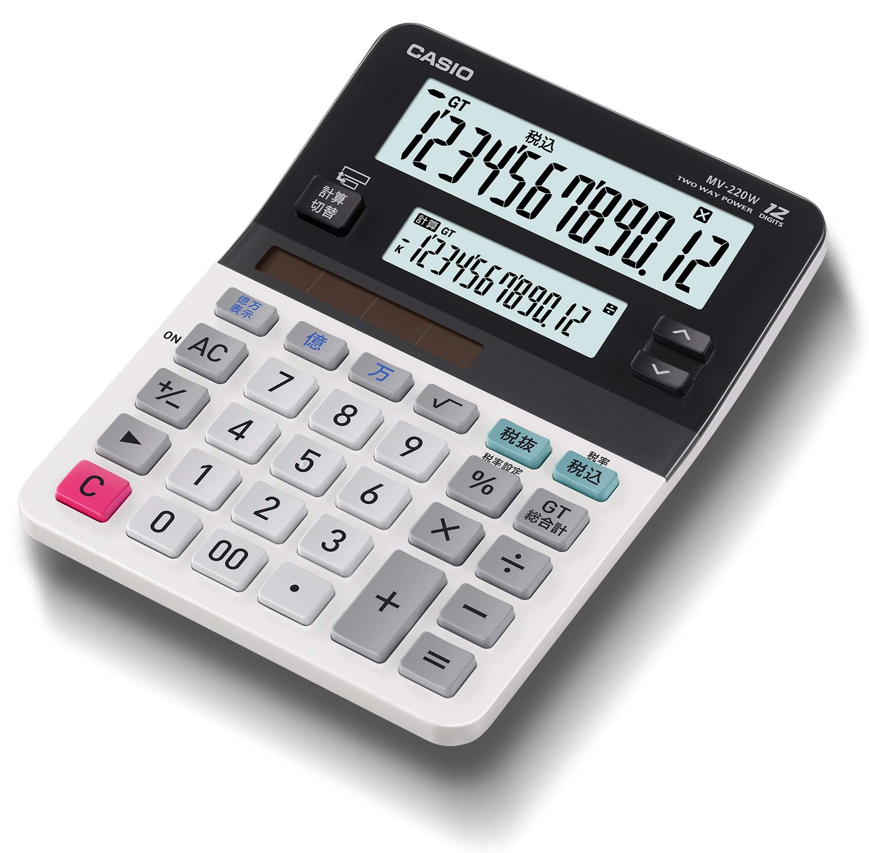 

Casio MV-220W-N Twin LCD Calculator, Mini Just Type, 12 Digits