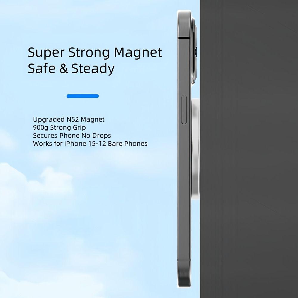 For Magsafe Hand-free Phone Holder Wall-mounted Adhesive Sticker Magnetic Bracket Compact Ultra-thin for Android/Apple