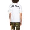 Palm Angels Croco Short-Sleeve Tee White/Green Men Tops PMAA001R21JER0020155