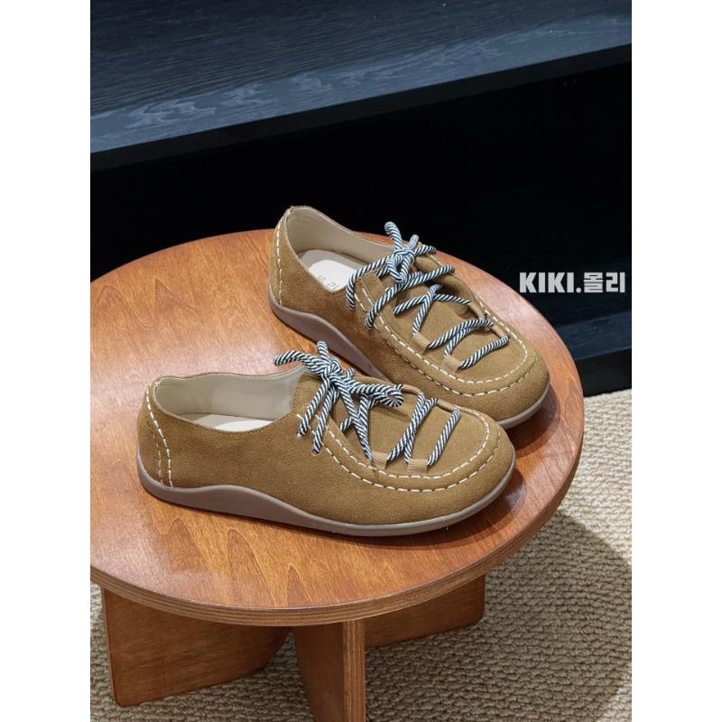 

Leather kangaroo shoes women s spring new retro women s shoes platform small leather shoes deep mouth single shoes heightening casual shoes 39