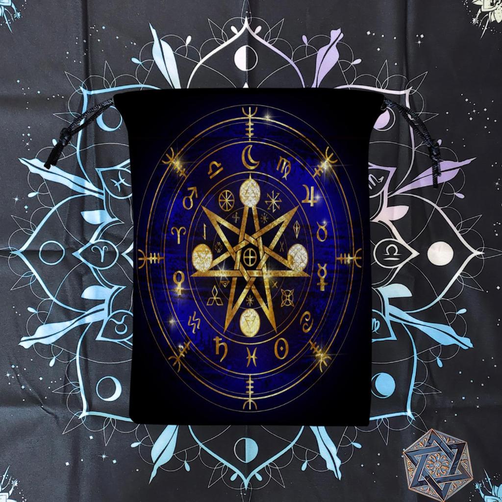Drawstring Dices Bag Astrolabes Divinations Tarots Card Bag Board Game Mini Flannelette Jewelry Packagings Storage Pouch