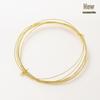14k Gold-Plated Hammered Copper Wire for DIY Jewelry Crafting - Ancient Twisted Style