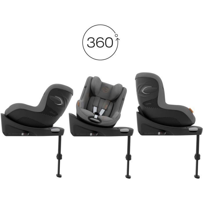 Siège auto Sirona G Cybex Gold - 61 à 105 cm - naissance jusqu'à 19 kg - 3 mois à 4 ans - Lava Grey