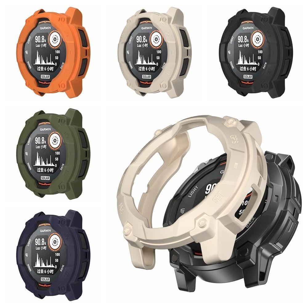 Custodia protettiva antigraffio in TPU Edge Shell Watch Cover per Garmin Instinct 3 45/50mm Accessori for Instinct 3 45mm nero