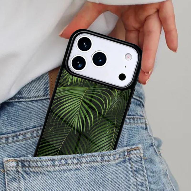Palm tree Leaves Plant Flower Phone Case for iPhone 17ProMax 12 13 14 15 16e 17 Pro Max Plus Air Cover