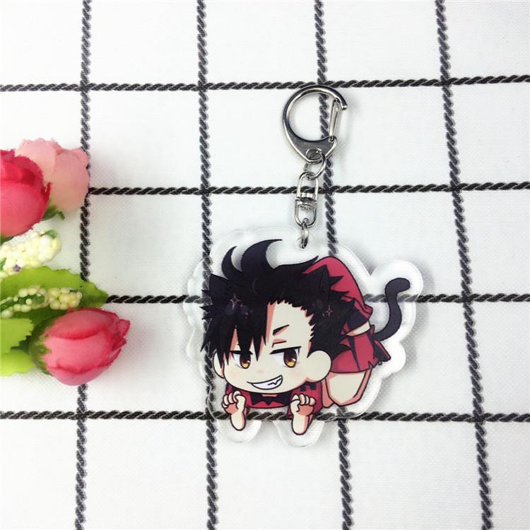 Haikyuu!! Double-Sided Keychain Pendant: Hinata, Kageyama, Kenma