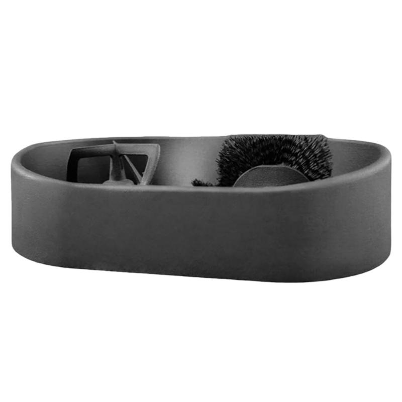 Professional Espresso Machine Cleaning Tool Set Includes Stable Portafilter Stand Deep Scrub Brush Grounds Catcher