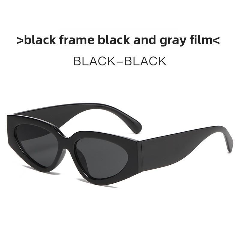 

New Autumn 2024 Retro Panda Color Cat Eye Sunglasses With Uv Protection For Stylish Outings BlackFrameBlackGray