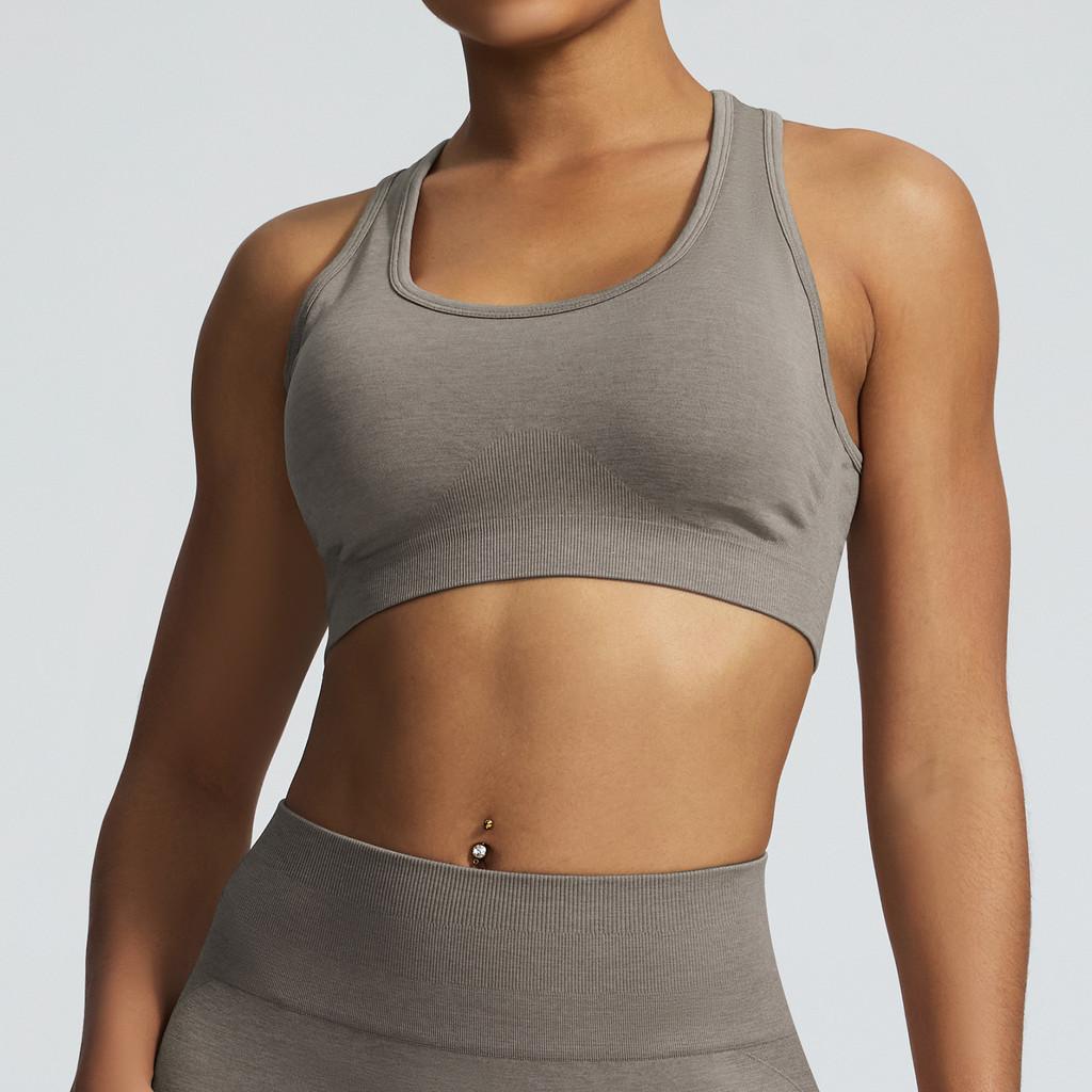 Yoga Vest Sports Bra With Seamless Design For Running And Fitness Enthusiasts