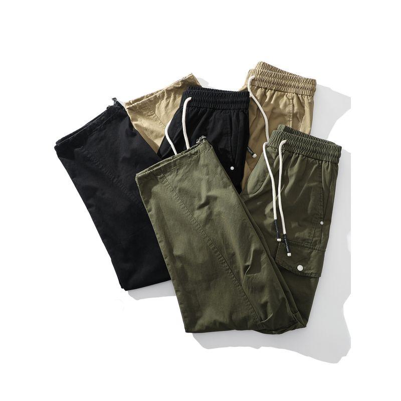 American Retro Heavy Cotton Wide-Leg Straight Work Pants for Men, Spring and Autumn Pants, Foreign Trade Men's Loose Casual Long Pants