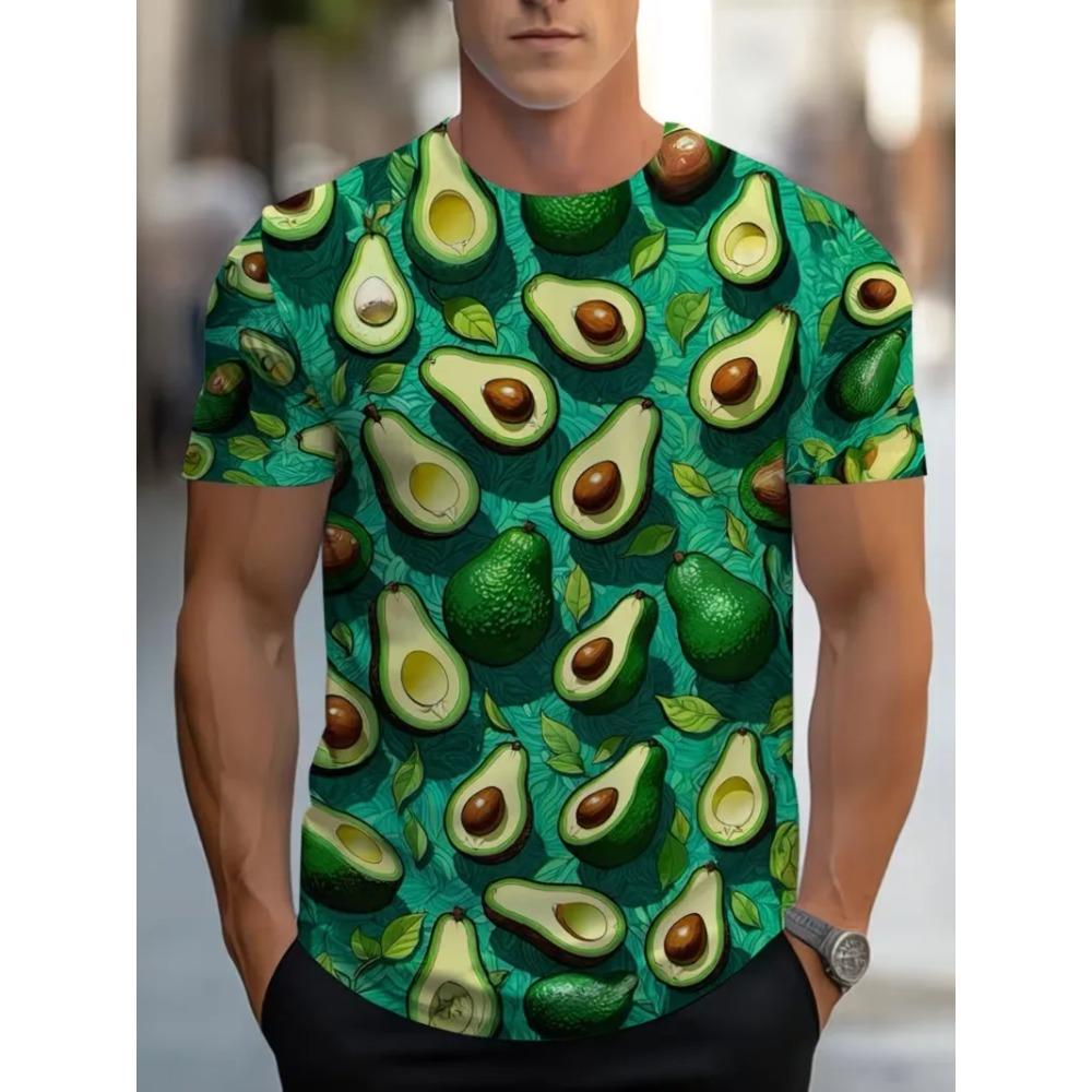 Summer Men's 3D Printed Crew Neck T-shirt Is Fashionable, Versatile, Breathable, Trendy, and Casual