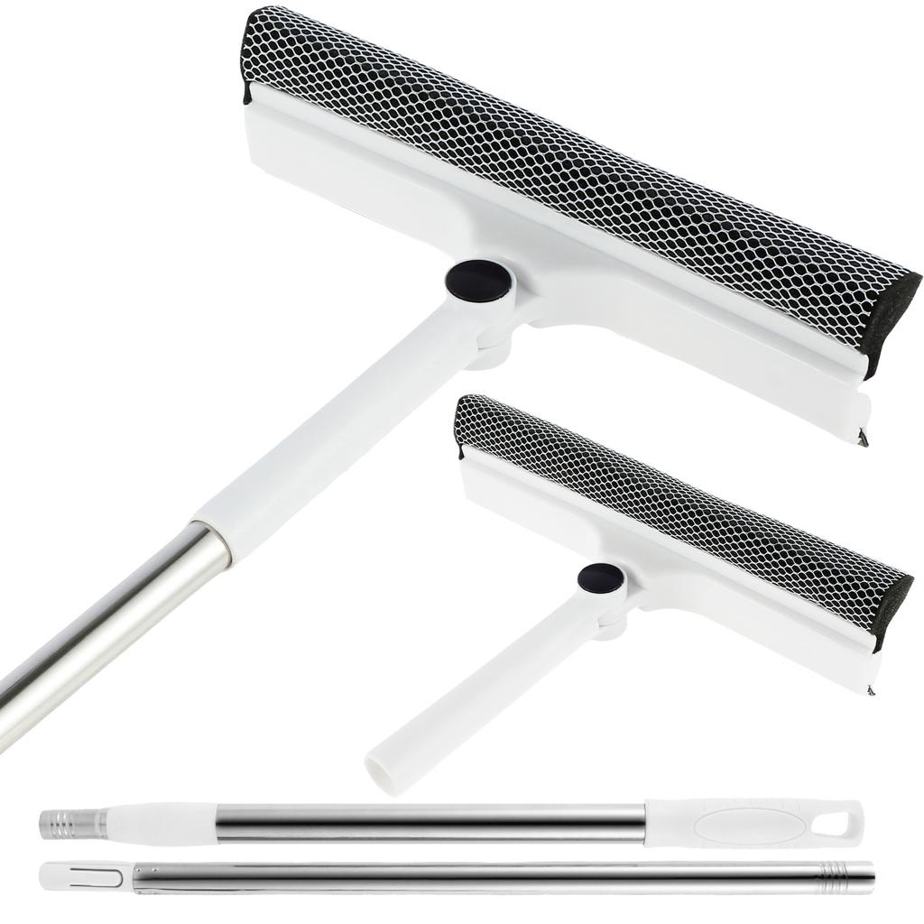 Window Cleaning Brush Glass Cleaning Squeegee Household Glass Wiper Cleaning Window Mop Telescopic Long Handle 53 Inch Rotatable
