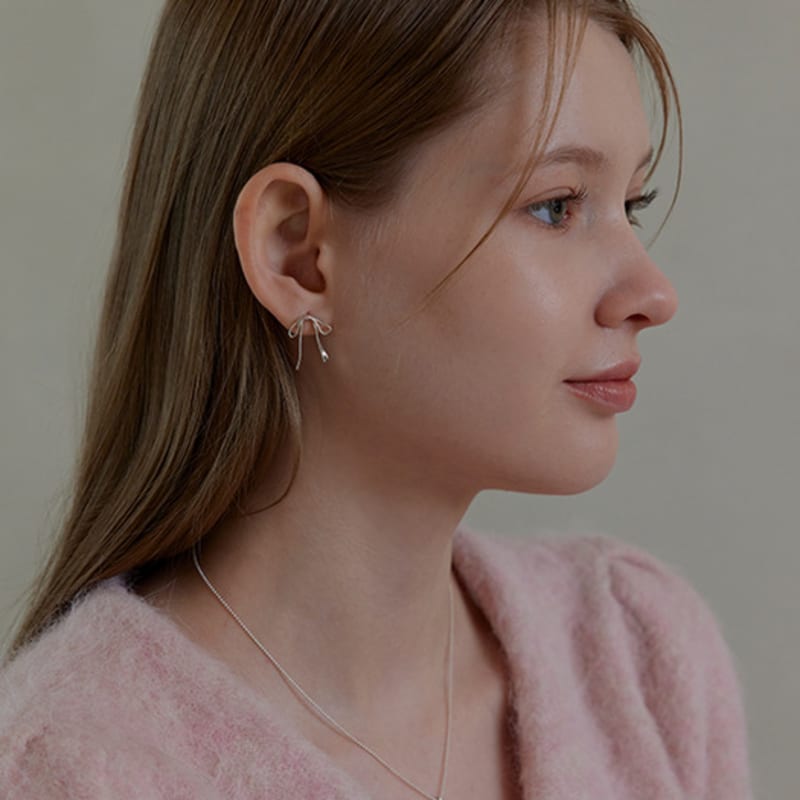 Lewe Tie ribbon earring