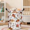 1pc, Western Cowboy Laundry Basket Horse Riding Foldable Funny Tote Bag Laundry Hamper Clothes Storage Bucket Organizer for Bathroom, Laundry, Storage