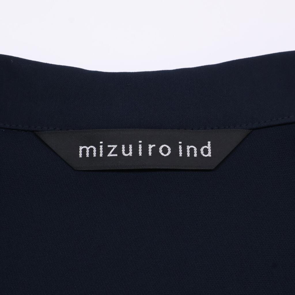 mizuiro ind Navy Wide Tailored Coat Chesterfield Coat coat F NavyUsed