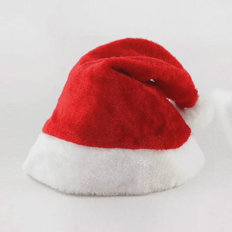 Thick Plush Santa Claus Hat for Adults and Kids - Christmas Gift & Decoration
