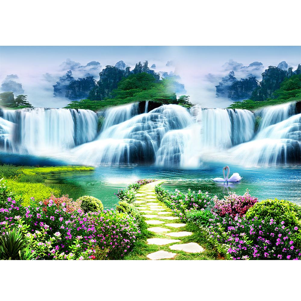 Classic Waterfall Wallpaper Natural Scenery 3d Waterfall Wall Mural Living Room Sofa Background Wall Mural Home Decor