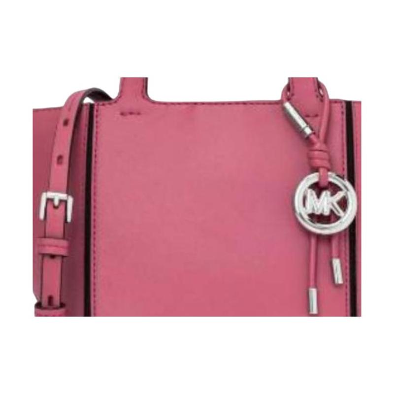 MICHAEL KORS Jordi Metal Pendant Tote Bag Tote Bag Shopping Bag Cowhide Shoulder Handbag Small Women's Rosewood Color