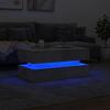  LED Coffee Table, Concrete Grey, 90x50x40 Cm