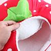 With Cushion Doggy Tent Strawberry Pet Bed Thicken Winter Pet House  Small and Medium Pet