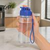 Outdoor Camping Water Bottle Sports Bottle with Flip Lid And Lanyard Portable Leak-proof PET Everyday Hydration Cup Lightweight Fitness Jug,