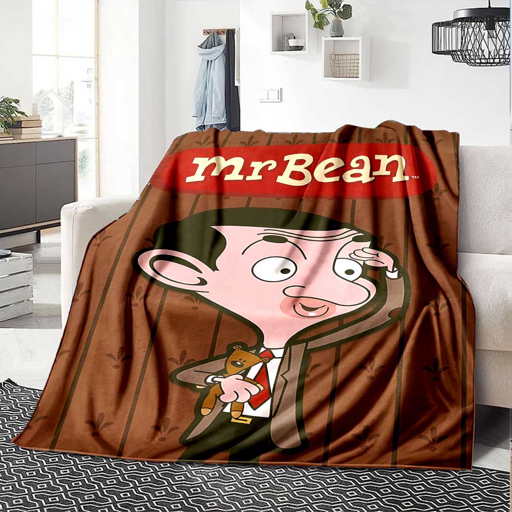 Mr Bean'S Cartoon Adventure Lightweight Blanket Comfortable Suitable for Sofa Couch Office Bed Picnics Four Seasons Universal Lovers Gift Y16