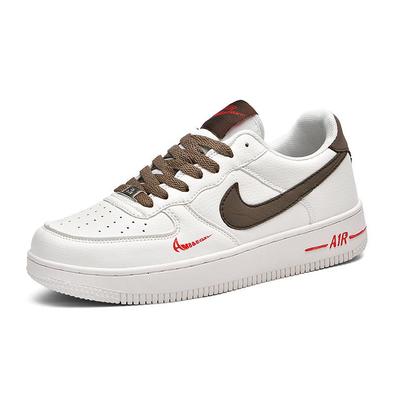 נעלי סניקרס יומיומיות רב-תכליתיות Putian AJ Air Force 1 נמוכות לבן/שחור/זהב לגברים ונשים