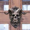 Satan Sheep Head Door Hanging Decorative Items Home Devil Sheep Head Statue Door Knocker Courtyard Large Devil Hanging Item
