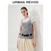 UR Women's Faux Two-Piece Belted Knit Top